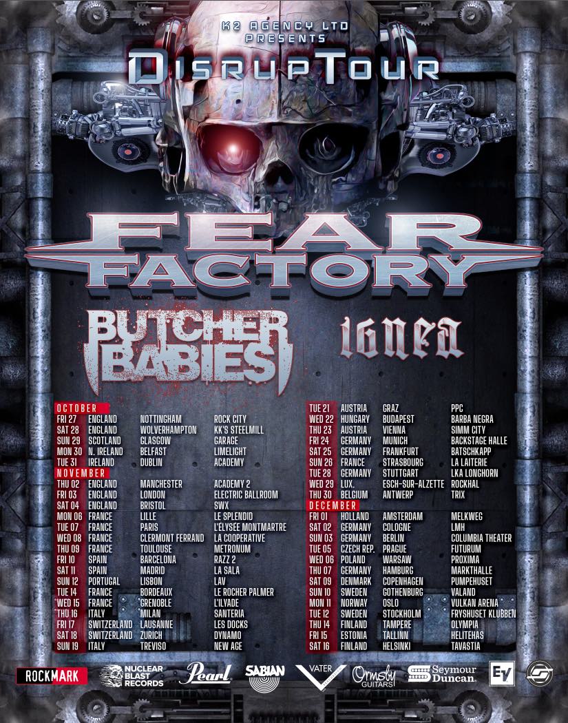 fear factory tour europe